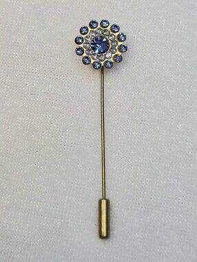 New Rhinestone Floral Stick Pin